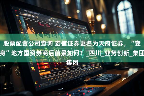 股票配资公司查询 宏信证券更名为天府证券，“变身”地方国资券商后前景如何？_四川_业务创新_集团